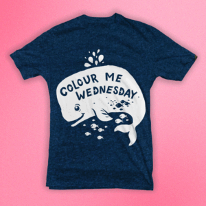 Colour Me Wednesday - T-Shirt Whale