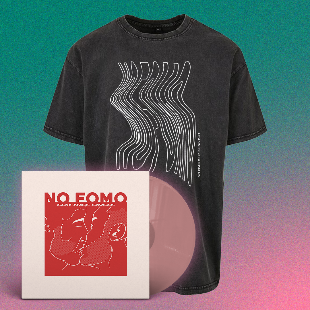 Elm Tree Circle - Bundle T-Shirt NO FOMO Large with Vinyl